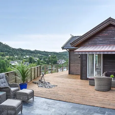 Tatil Evi Luxury Fjord With Jacuzzi Stunning View And Grill Hut Sveio